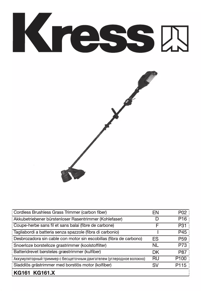 Page n°1 - Manuel utilisateur Kress KG161.9
