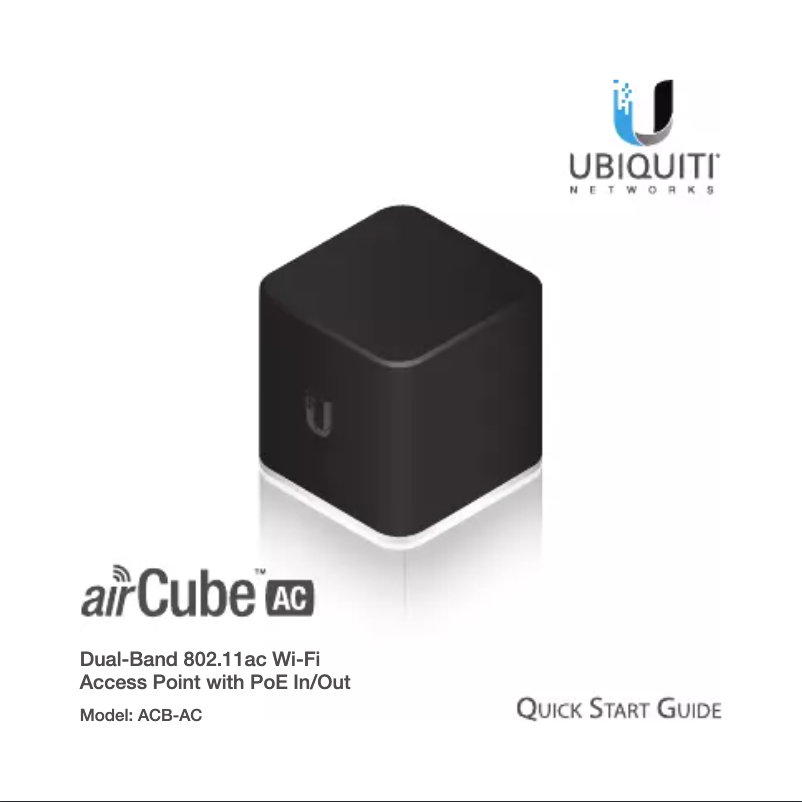 Page n°1 - Manuel utilisateur Ubiquiti Networks AirCube