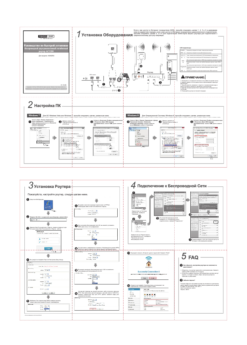 Page n°1 - Guide de démarrage rapide Totolink A3002RU