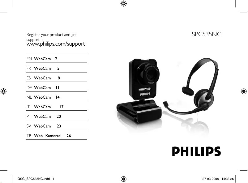 Página 1 del manual Manual de usuario Philips SPC535NC