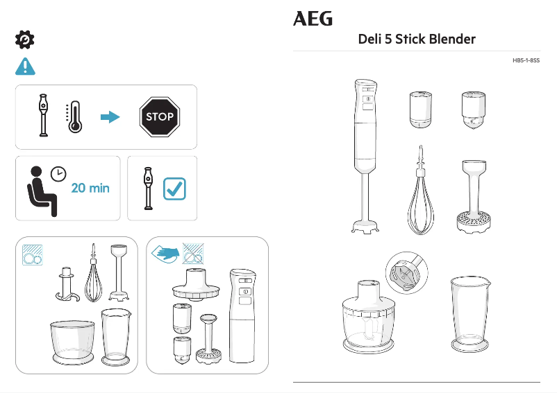 Page 1 de la notice Manuel utilisateur AEG HB5-1-80SS
