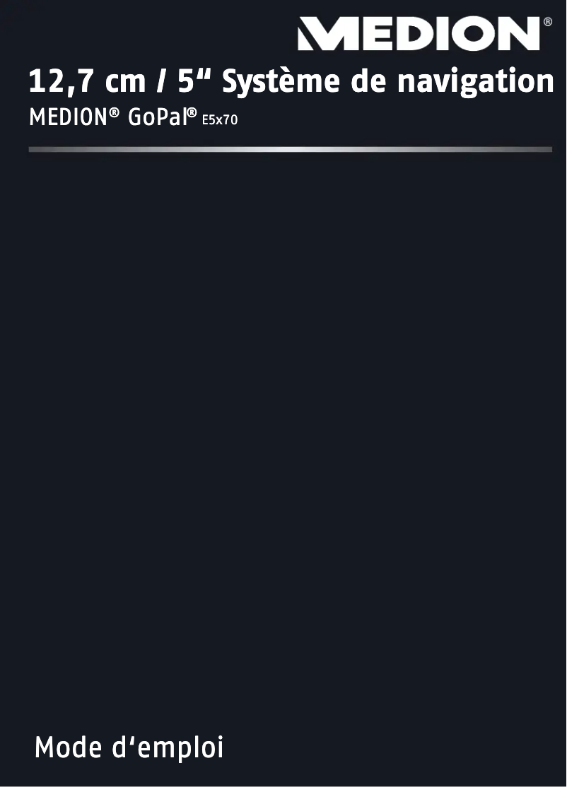 Page n°1 - Manuel utilisateur Medion GoPal E5270 M40