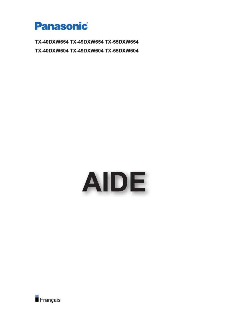 Page 1 de la notice Manuel utilisateur Panasonic Viera TX-55DXW654
