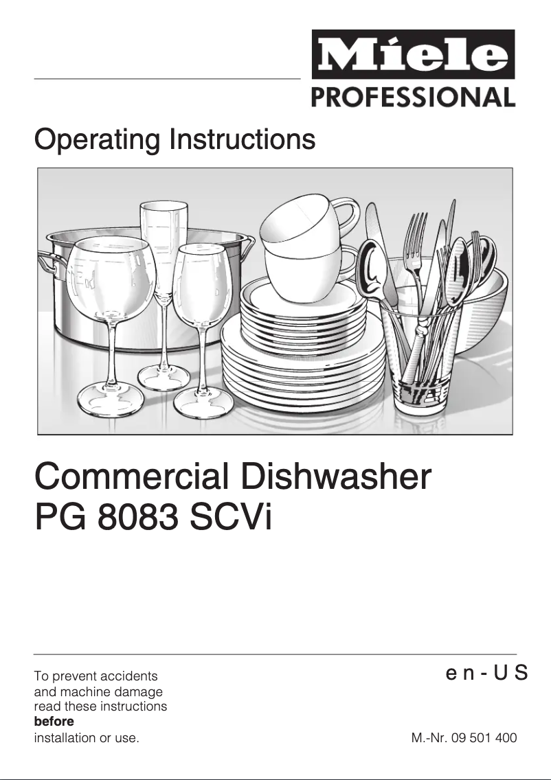 Page 1 de la notice Manuel utilisateur Miele PG 8056
