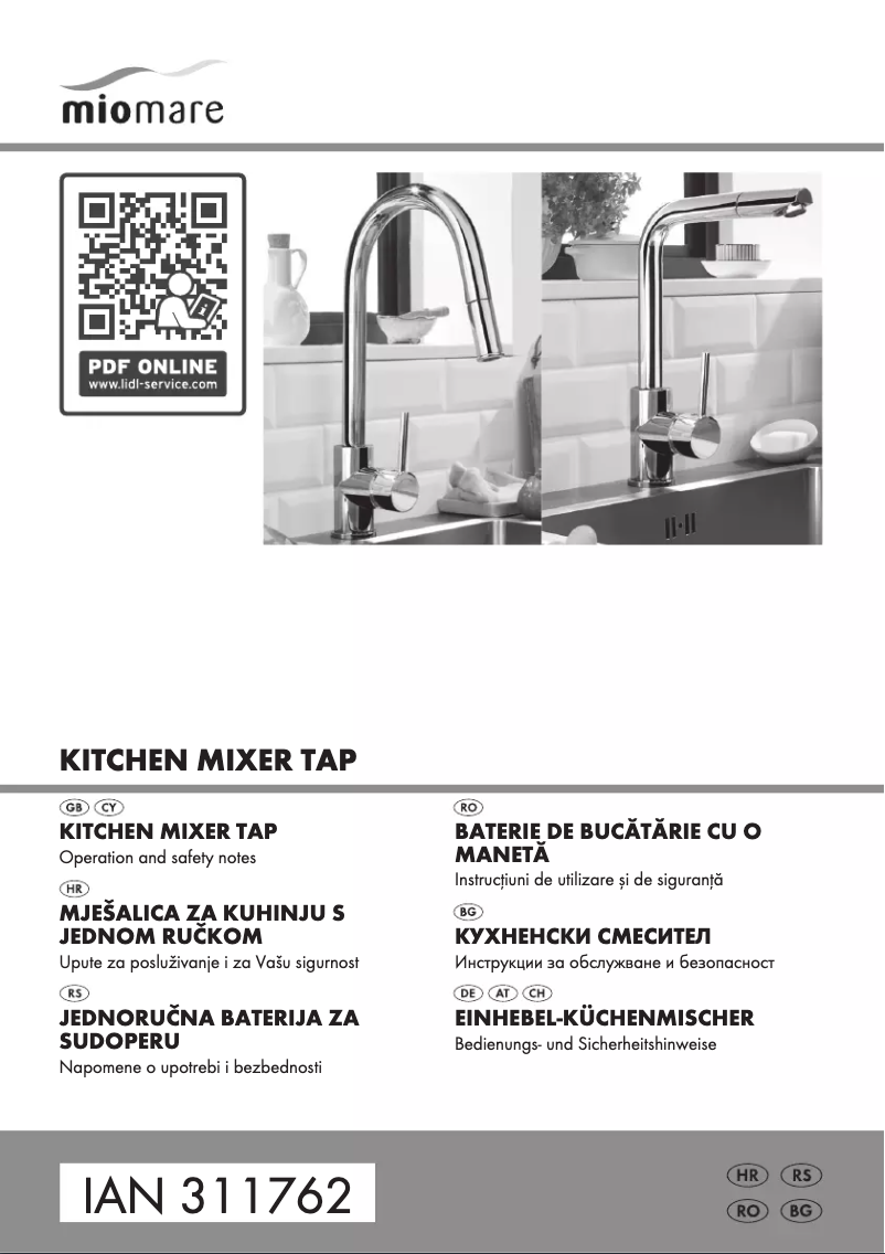 Page n°1 - Manuel utilisateur Miomare IAN 311762