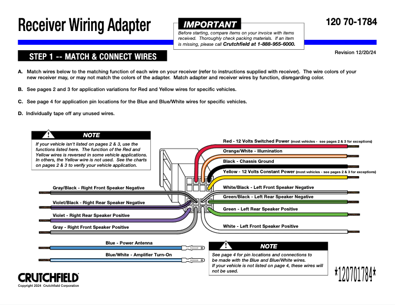 Page n°1 - Mode d'emploi Metra 70-1784