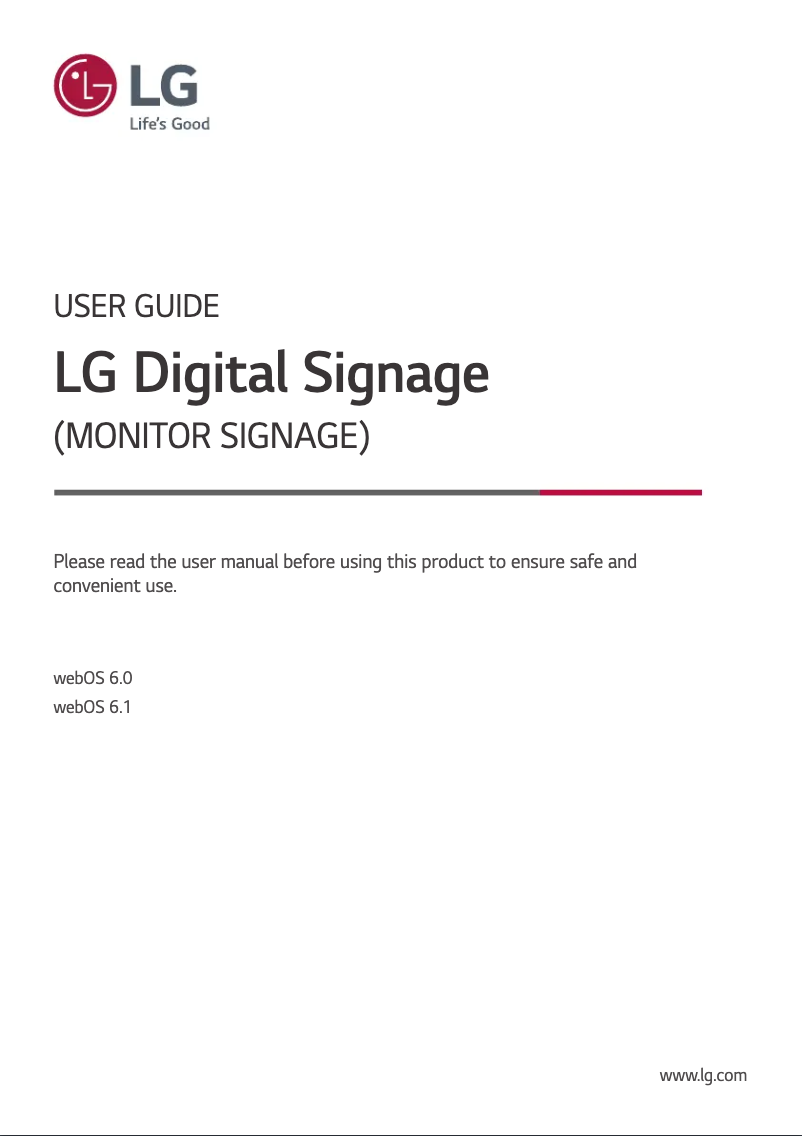 Page n°1 - Manuel utilisateur LG 55TNF5P