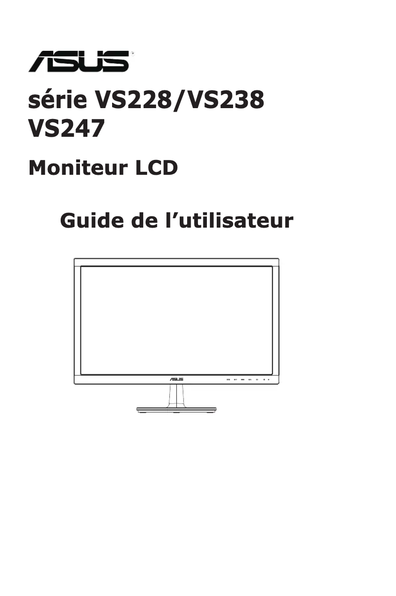 Page 1 de la notice Manuel utilisateur Asus VS247NR