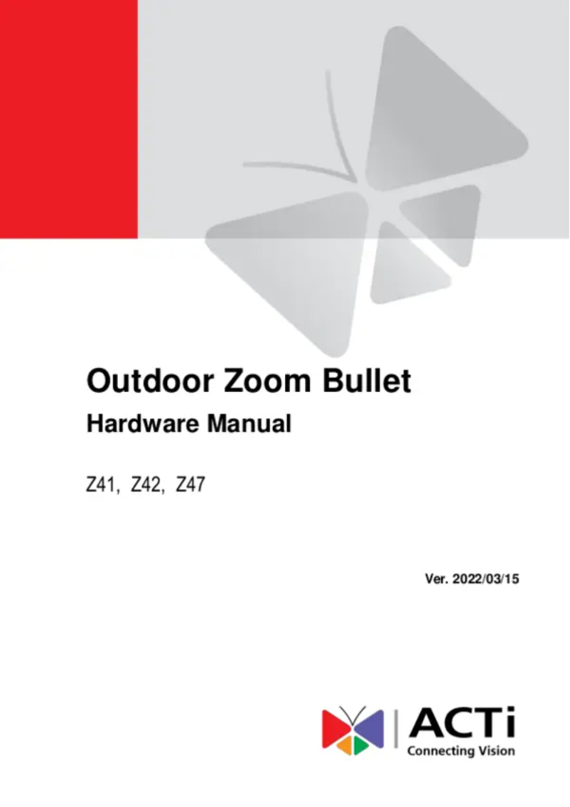 Image de la première page du manuel de l'appareil Z42