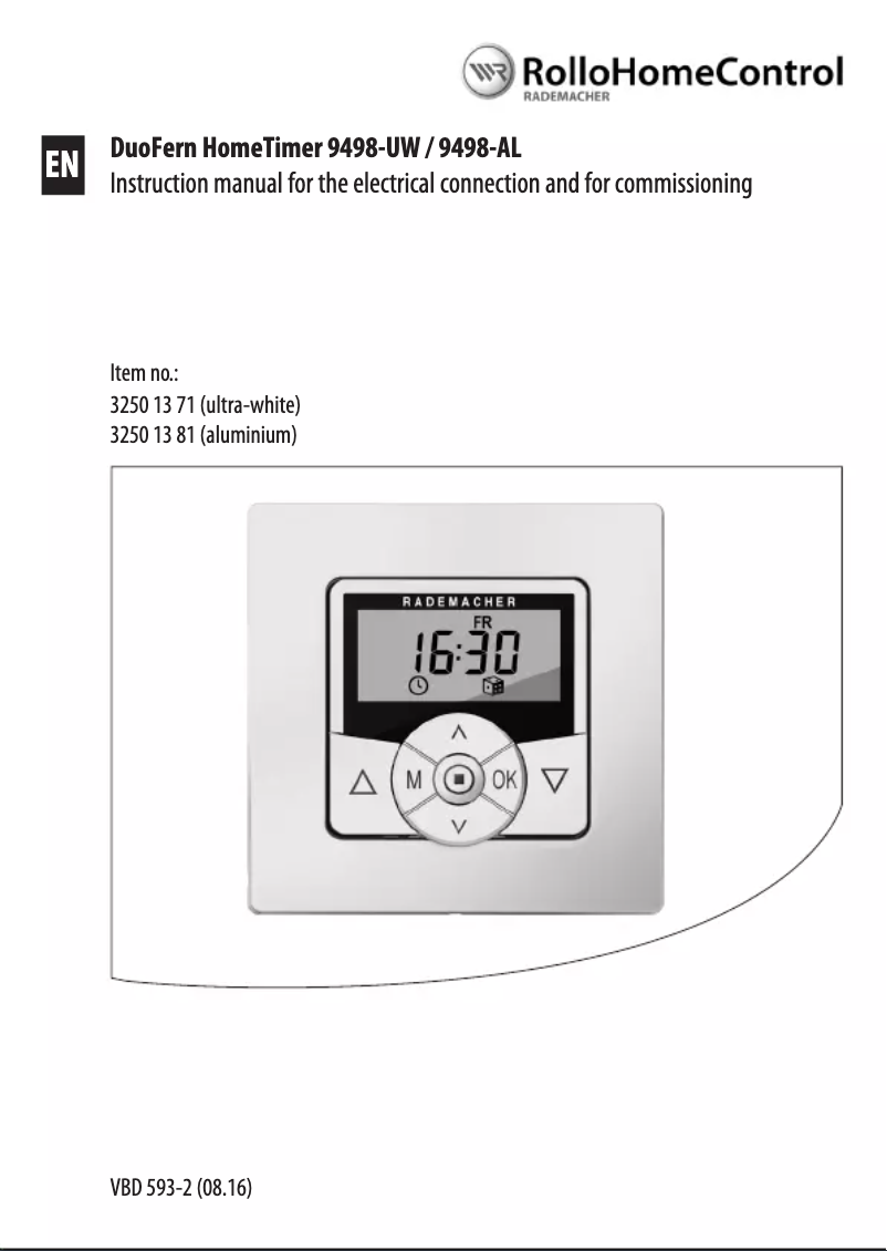 Page 1 de la notice Manuel utilisateur RADEMACHER 9498-AL
