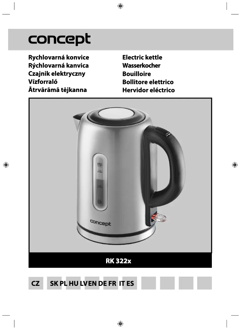 Page 1 de la notice Manuel utilisateur Concept RK3220