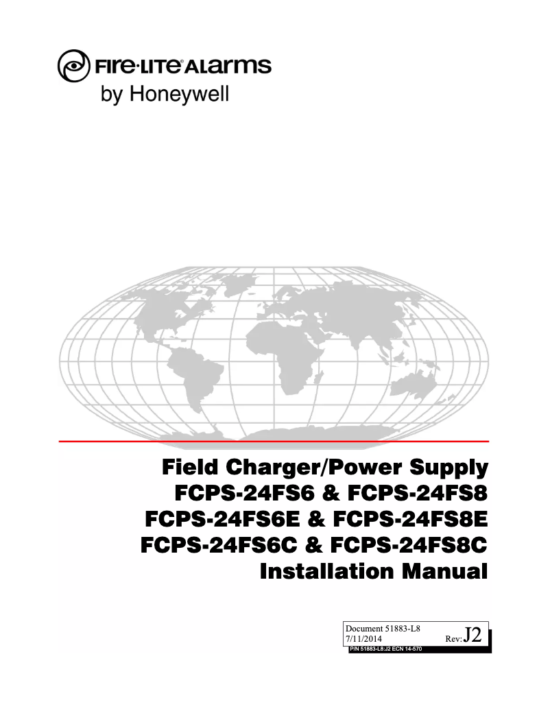 Page n°1 - Manuel utilisateur Honeywell FCPS-24FS6