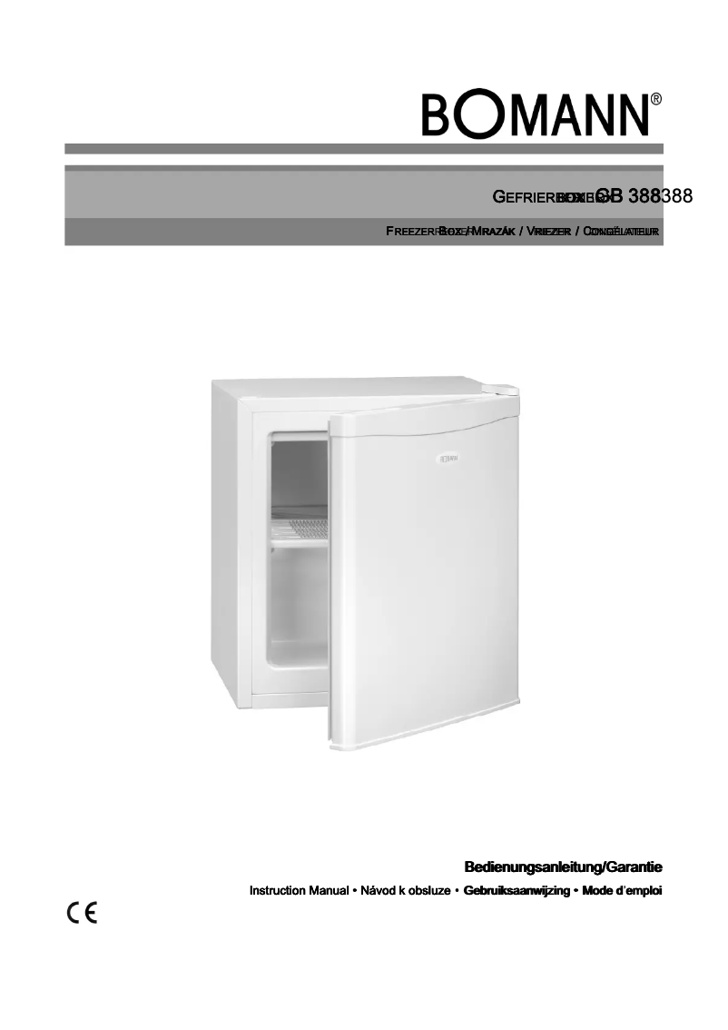 Page n°1 - Manuel utilisateur Bomann GB 388