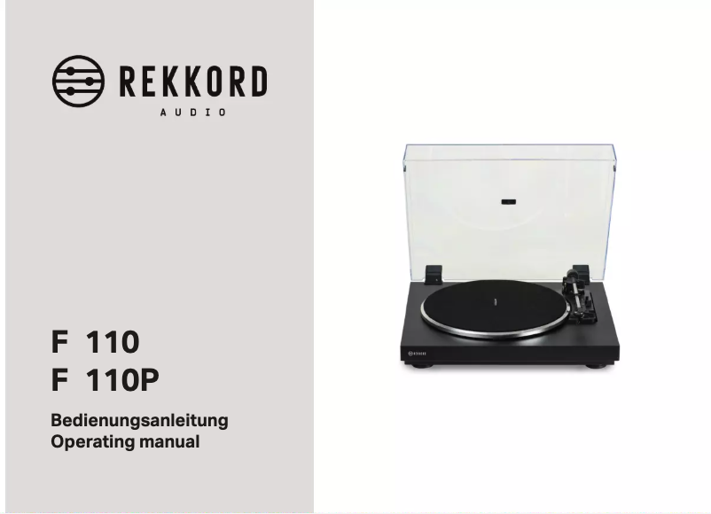 Image de la première page du manuel de l'appareil F110