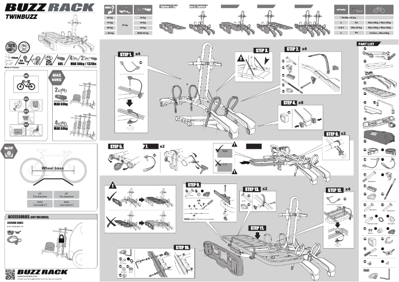 Página 1 del manual Manual de usuario Buzz Rack Twinbuzz