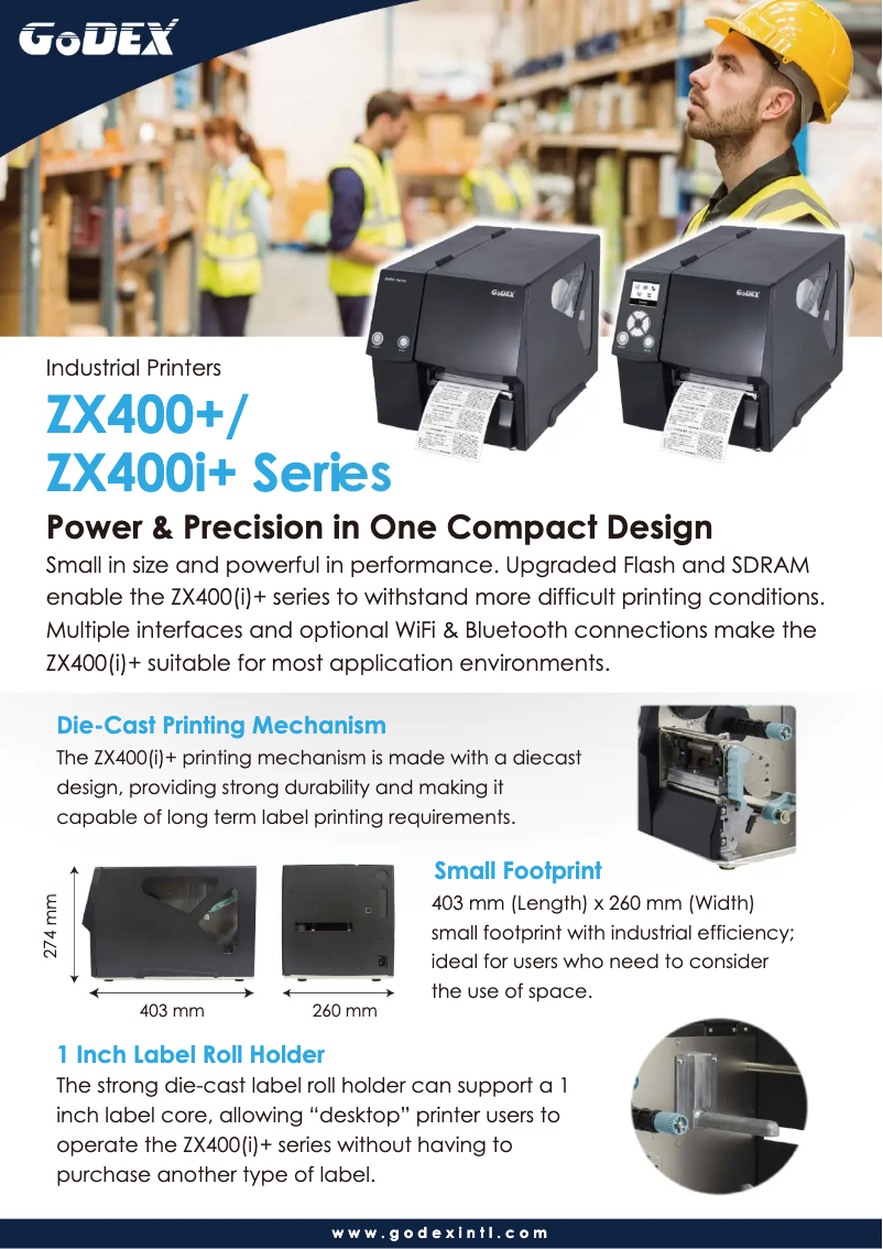 Page n°1 - Brochure Godex ZX420i