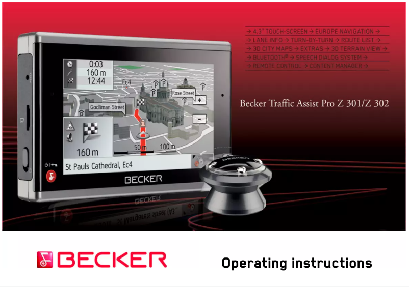 Image de la première page du manuel de l'appareil Traffic Assist Pro Z302