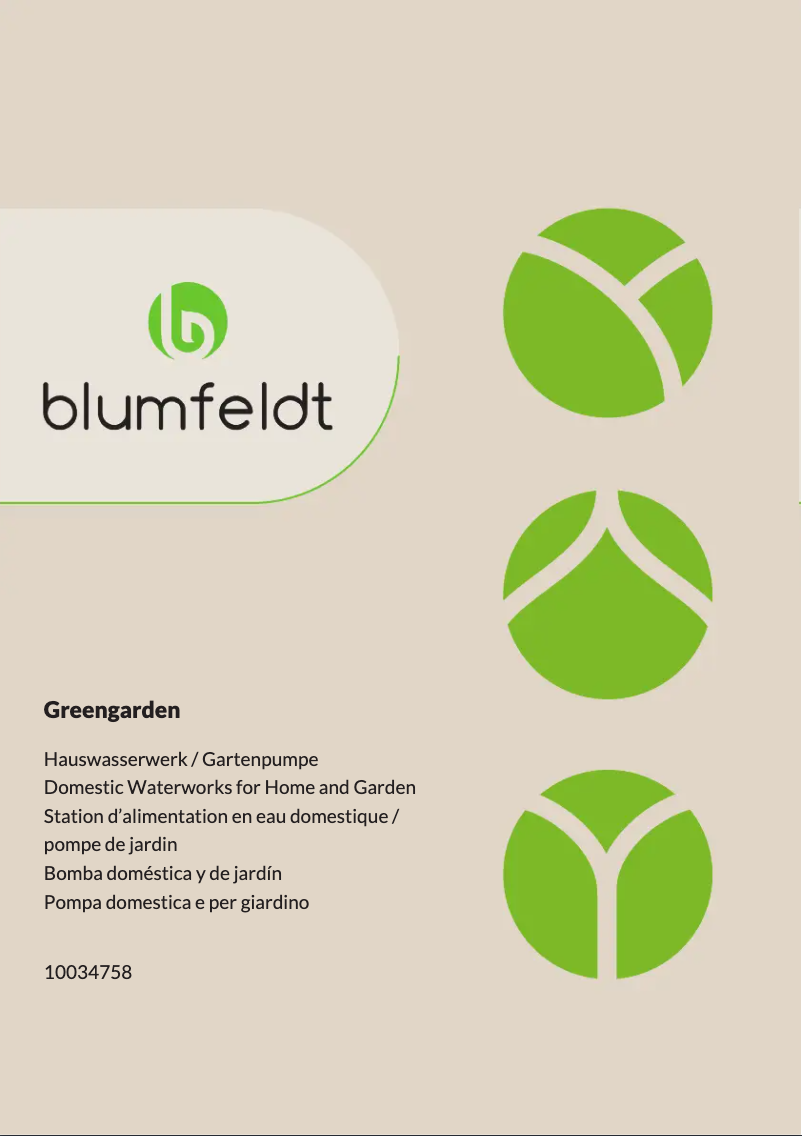 Page 1 de la notice Manuel utilisateur Blumfeldt Greengarden