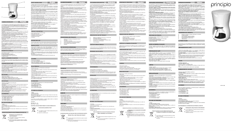 Image de la première page du manuel de l'appareil Principio FG2000