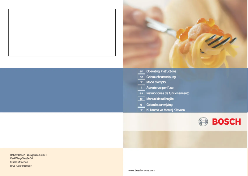 Page 1 of the manual Instruction Manual Bosch PCD619DEU