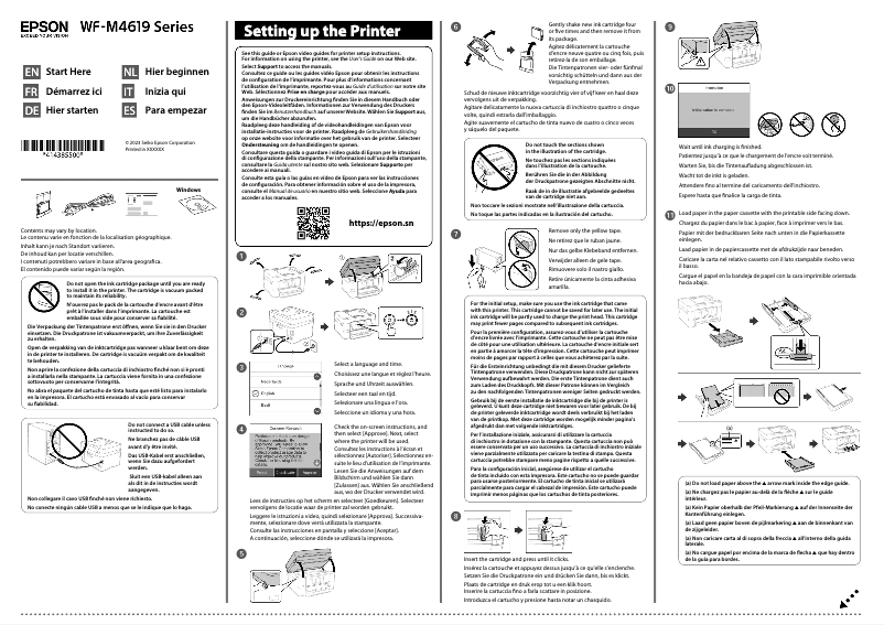 Página 1 del manual Guía de instalación Epson WorkForce Pro WF-M4619DWF