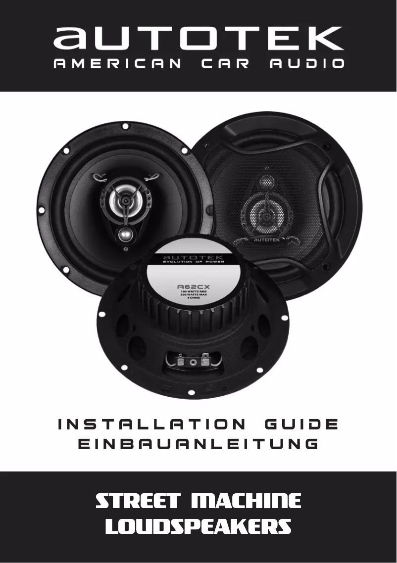 Page 1 de la notice Manuel utilisateur Autotek A62CX