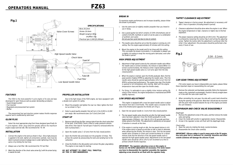 Página 1 del manual Manual de usuario YS FZ63