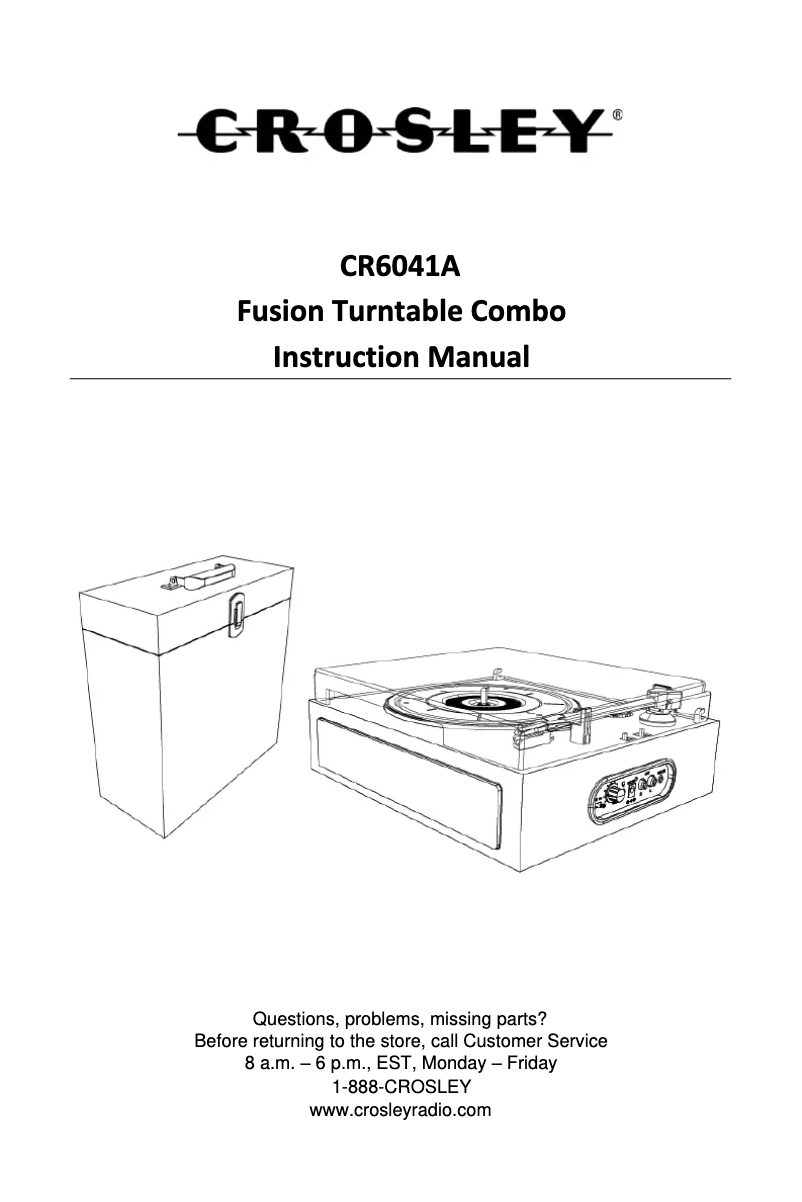 Page 1 de la notice Manuel utilisateur Crosley Fusion CR6041A