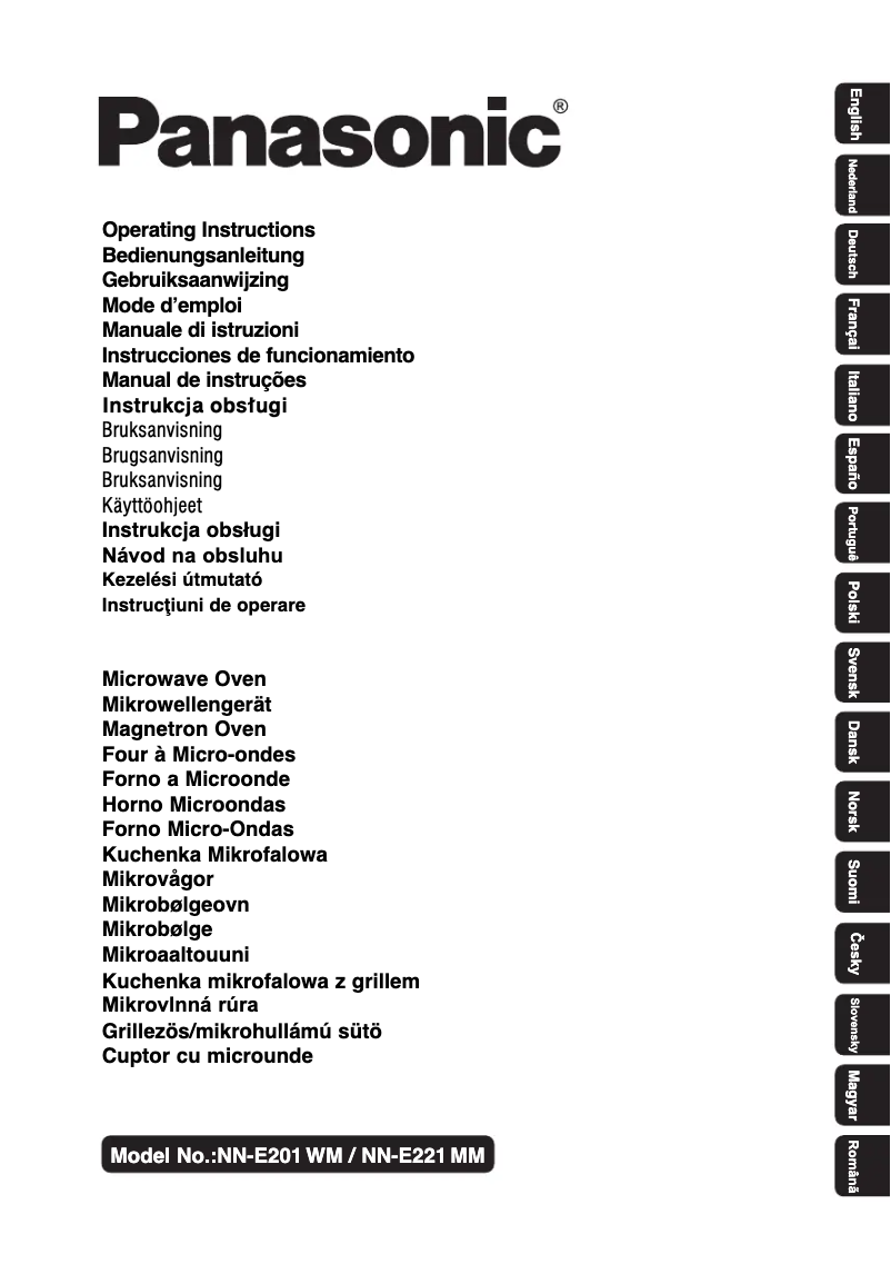 Page 1 de la notice Manuel utilisateur Panasonic NN-E201W