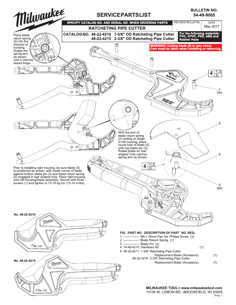 Image de la première page du manuel de l'appareil 48-22-4215