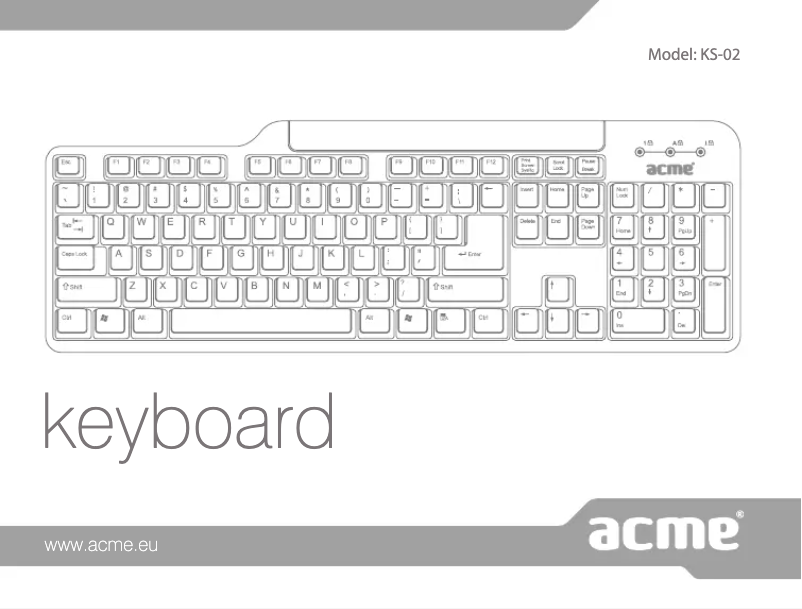Page 1 de la notice Manuel utilisateur Acme Made KS02