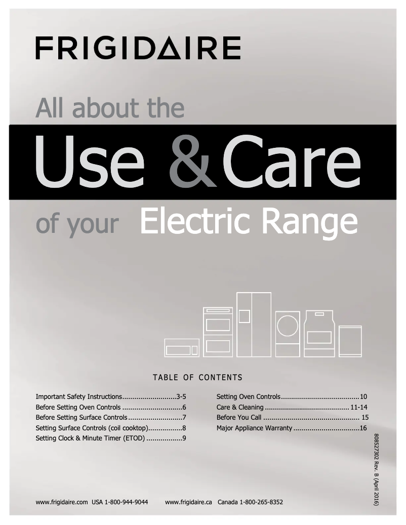 Page 1 de la notice Manuel utilisateur Frigidaire FFEF3005MW