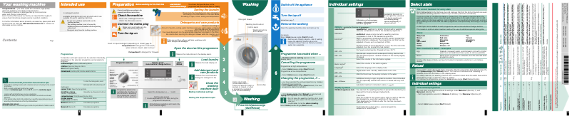 Page 1 de la notice Manuel d'utilisation et d'entretien Siemens WM16S742EE