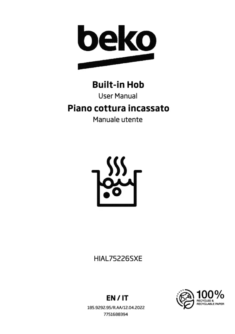 Page 1 de la notice Manuel utilisateur Beko HIAL75226SXE