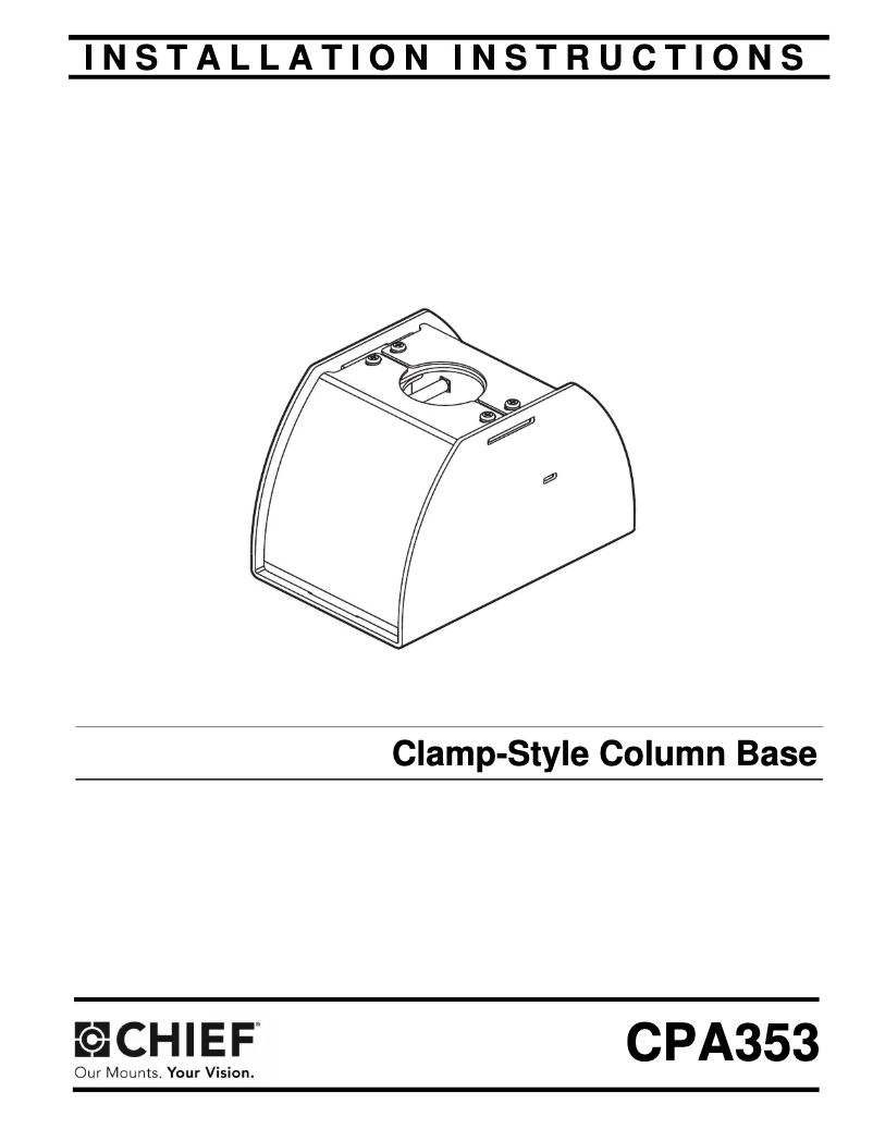 Page n°1 - Manuel utilisateur Chief CPA353