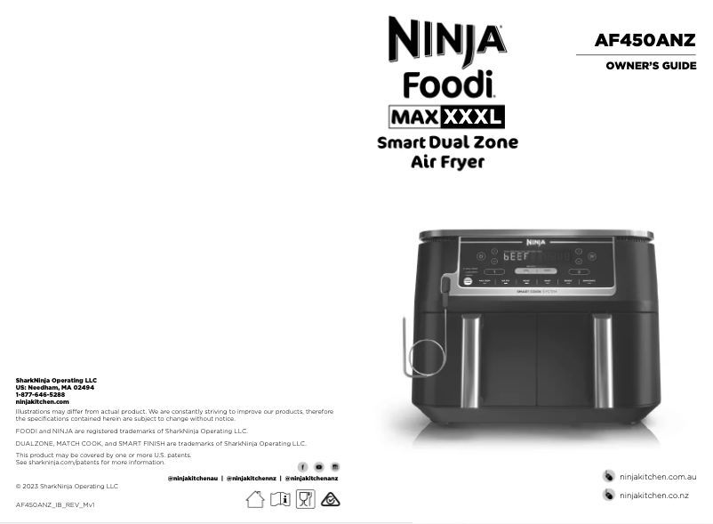 Page n°1 - Manuel utilisateur Ninja Foodi Max XXXL AF450