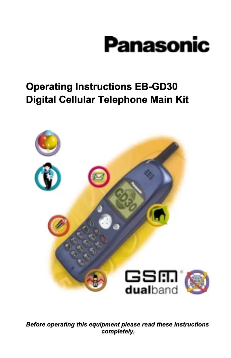 Página 1 del manual Manual de usuario Panasonic GD30 Optimum Box