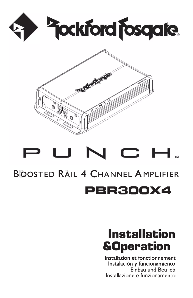 Image de la première page du manuel de l'appareil Punch PBR300X4