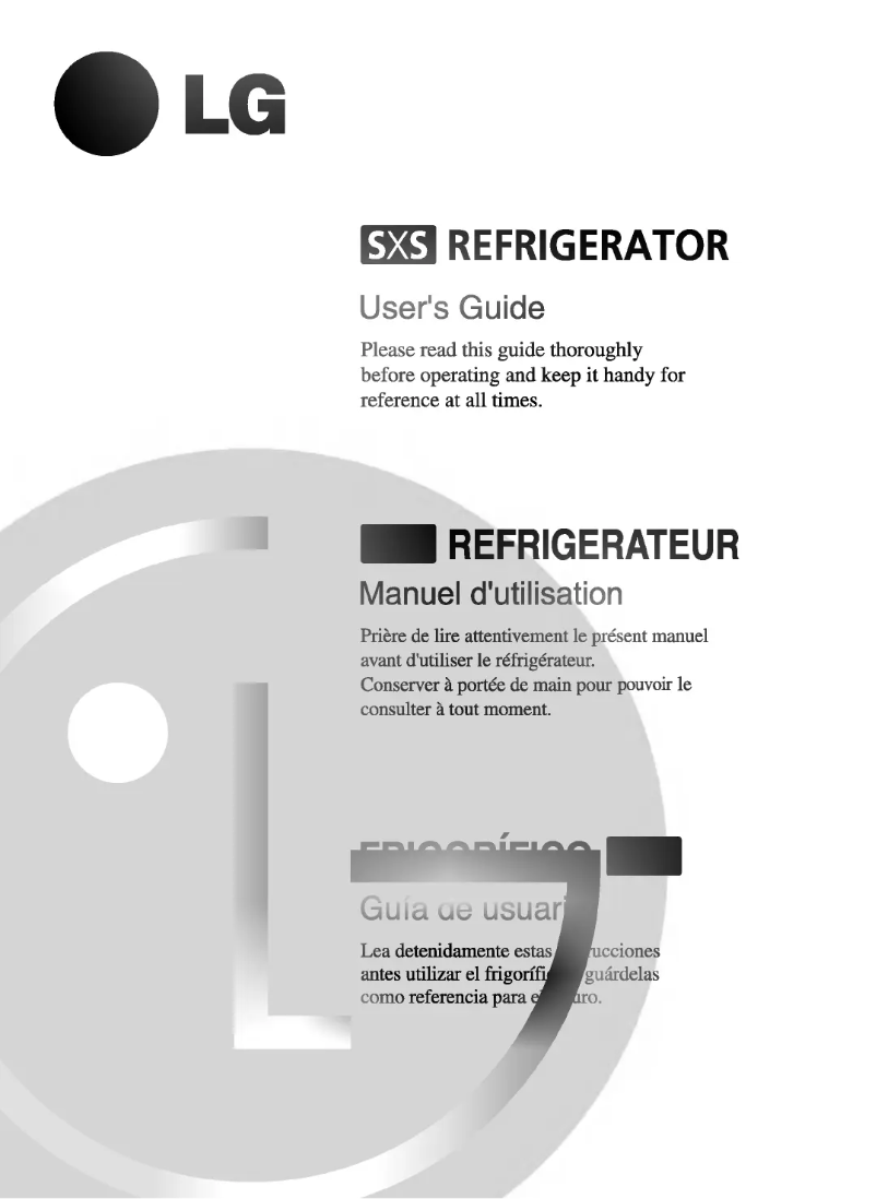Page 1 de la notice Manuel utilisateur LG GR-B207GLZ