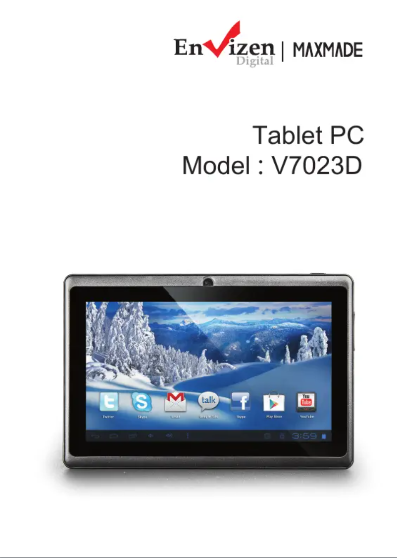 Page n°1 - Manuel utilisateur Envizen Digital V7023D