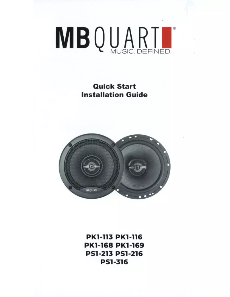Page 1 de la notice Mode d'emploi MB Quart PK1-116