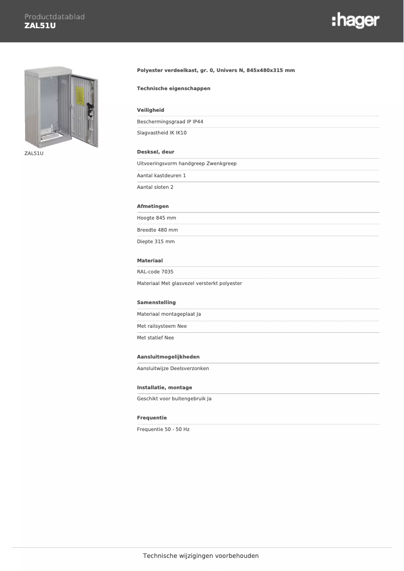 Page n°1 - Manuel utilisateur Hager ZAL51U