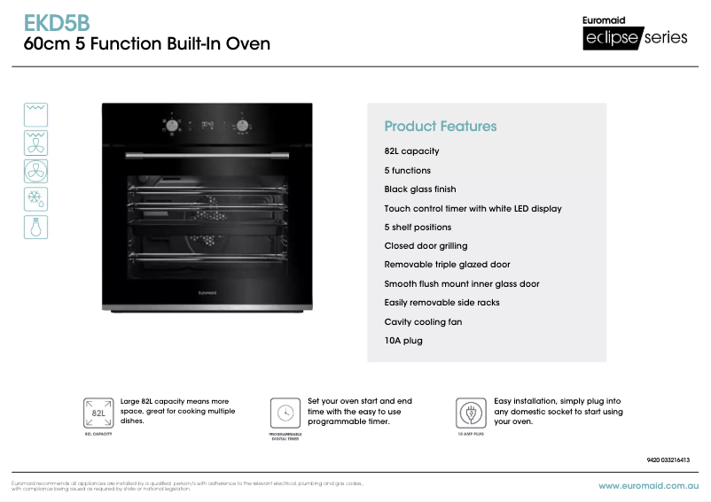 Image de la première page du manuel de l'appareil EKD5B
