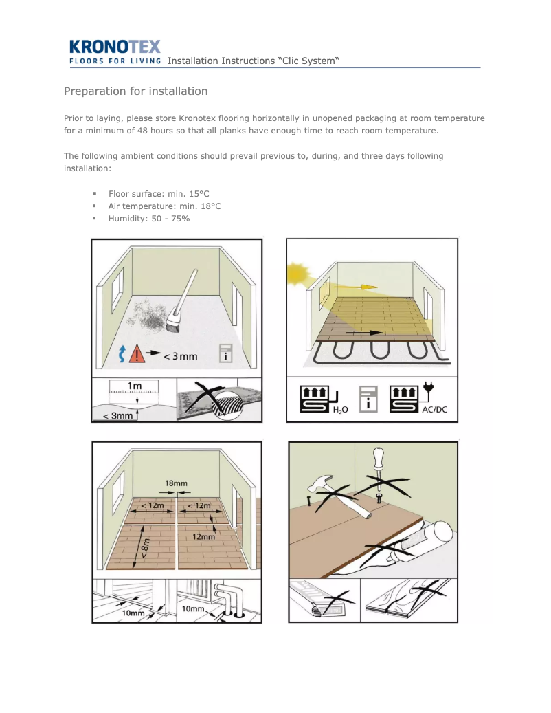 Page n°1 - Manuel utilisateur Kronotex Robusto