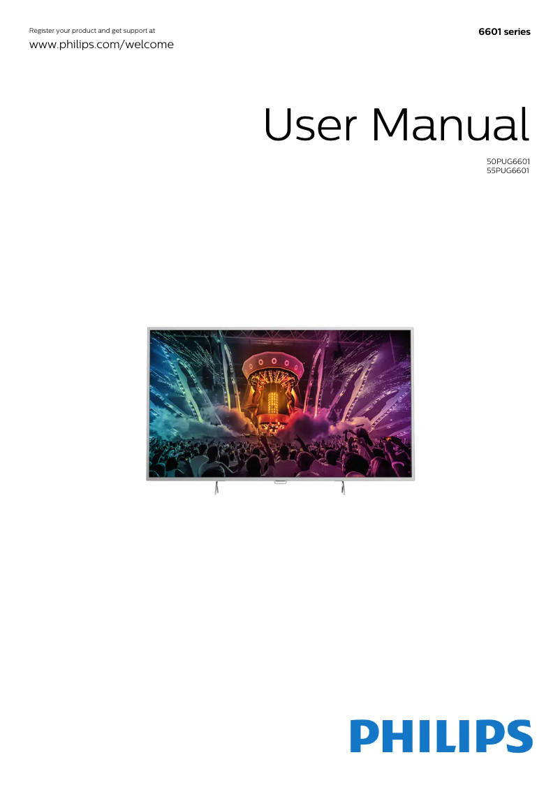 Page 1 de la notice Manuel utilisateur Philips 6600 series 50PUG6601