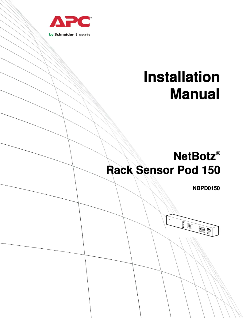 Page n°1 - Manuel utilisateur APC NetBotz Rack Sensor Pod 150