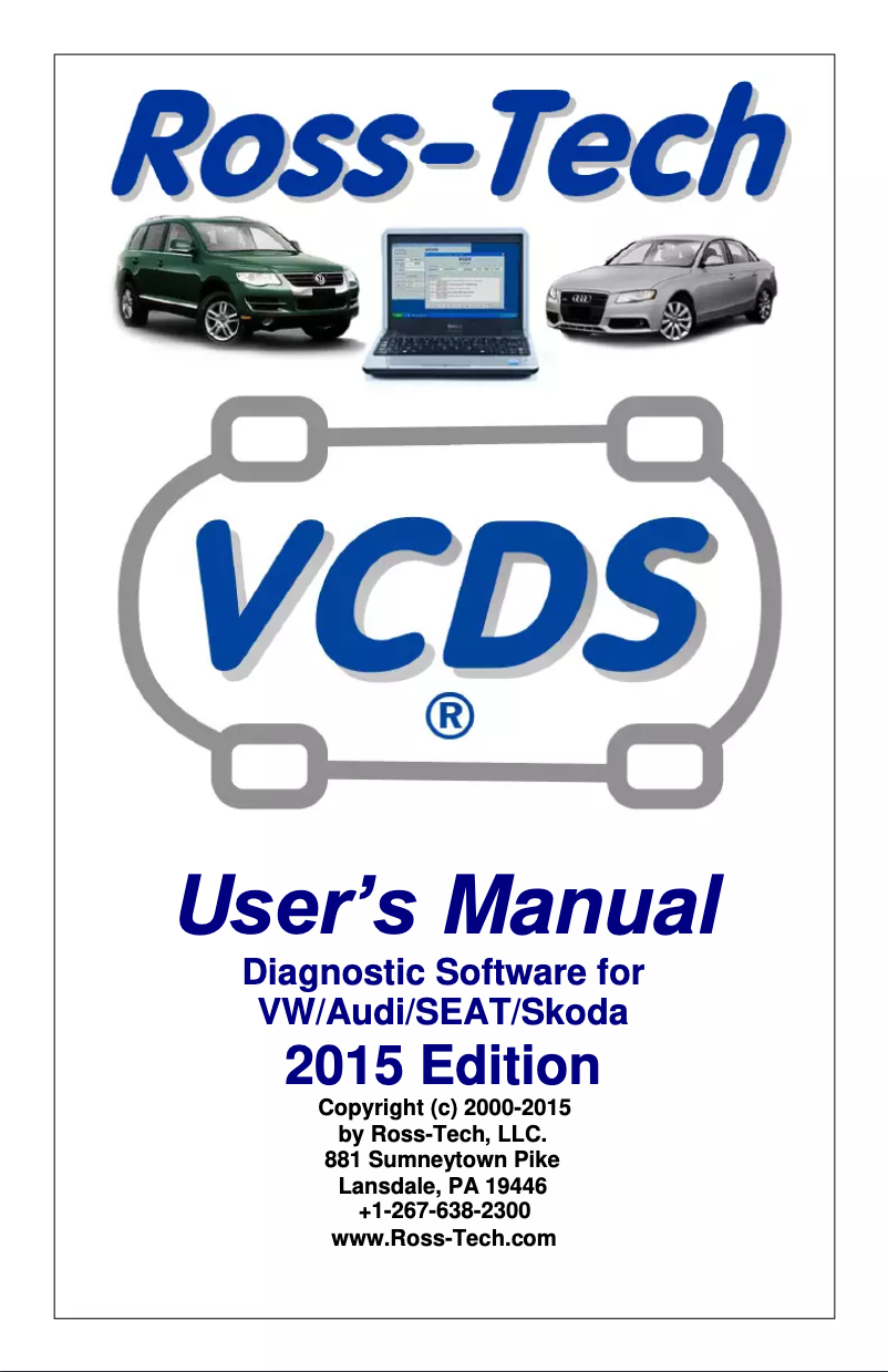 Page n°1 - Manuel utilisateur Ross-Tech 80310