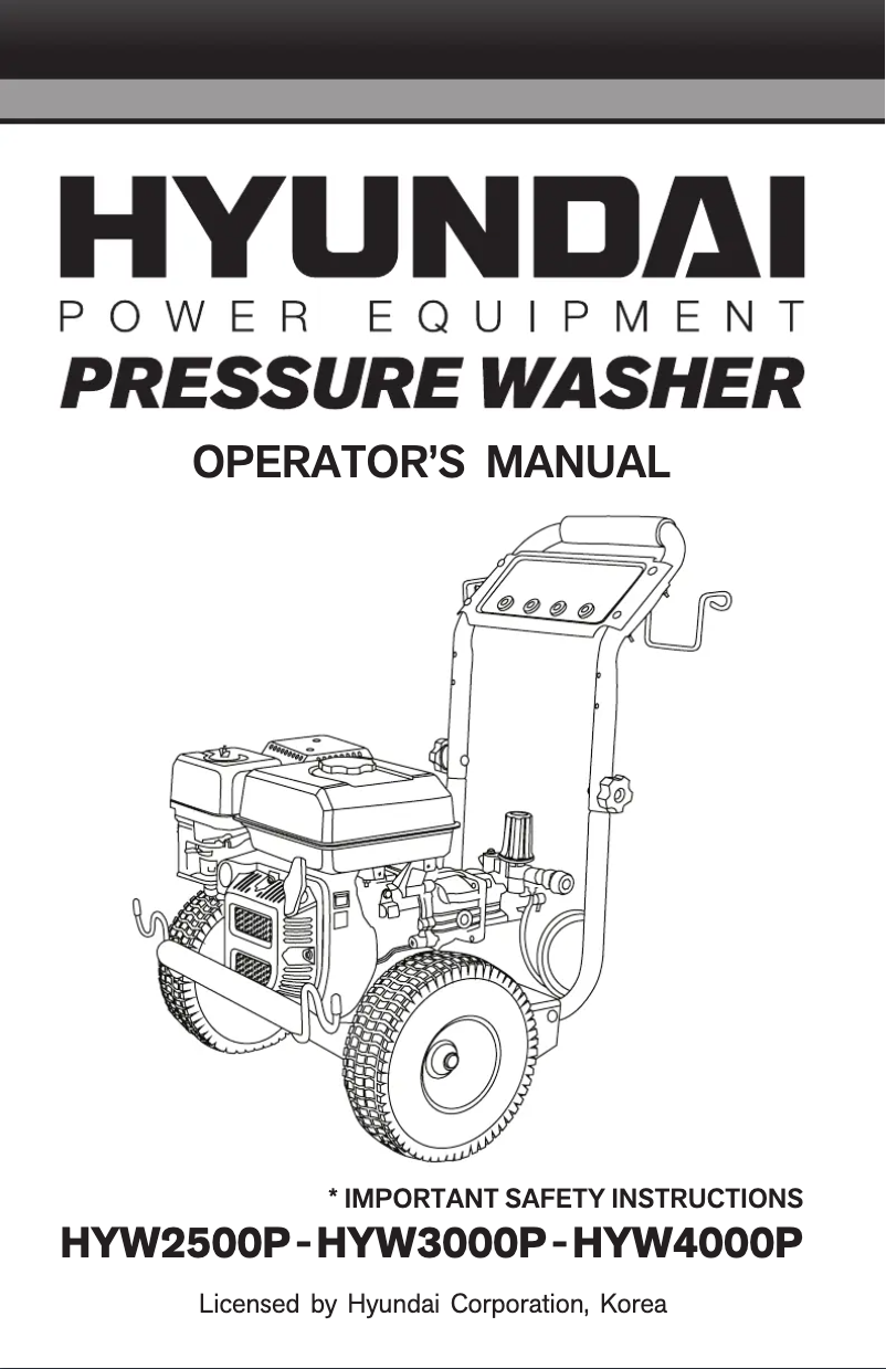 Page n°1 - Manuel utilisateur Hyundai HYW3000P