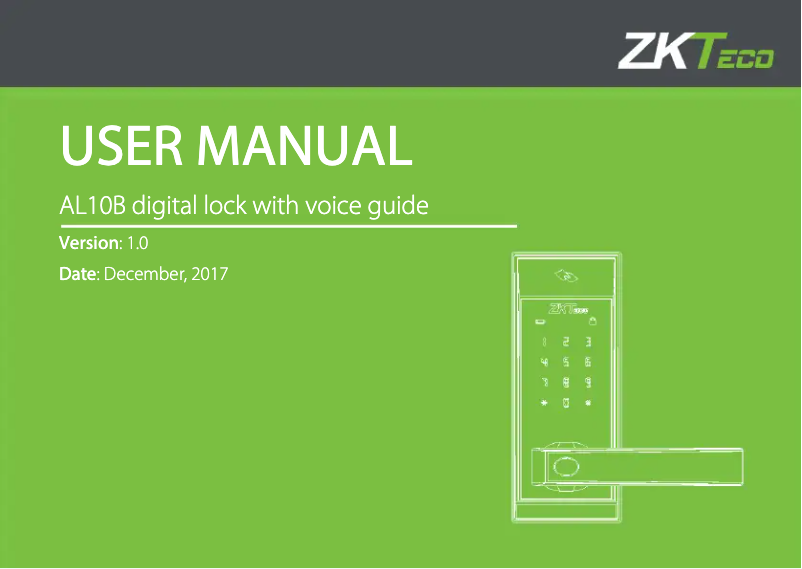 Imagen de la primera página del manual del dispositivo AL10B