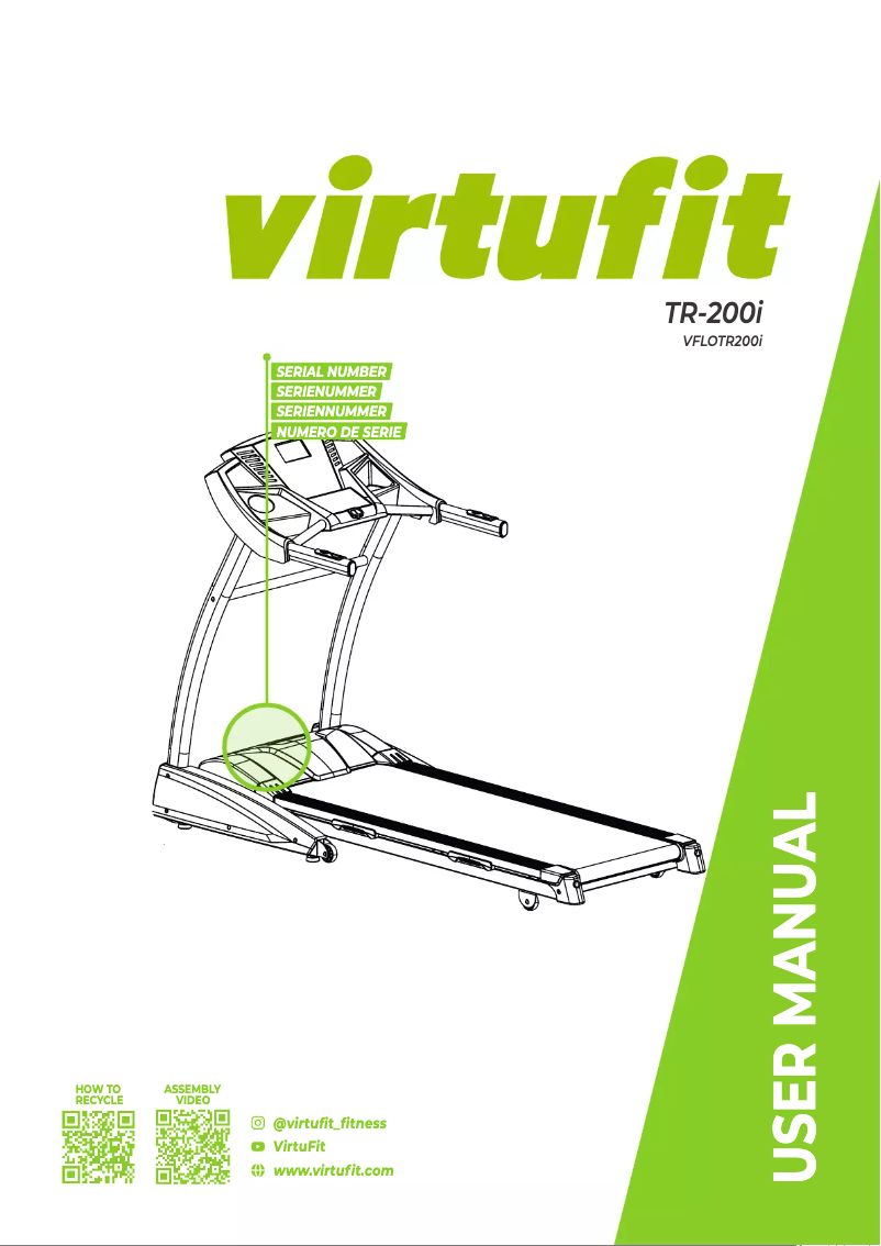 Page n°1 - Manuel utilisateur VirtuFit TR-200i